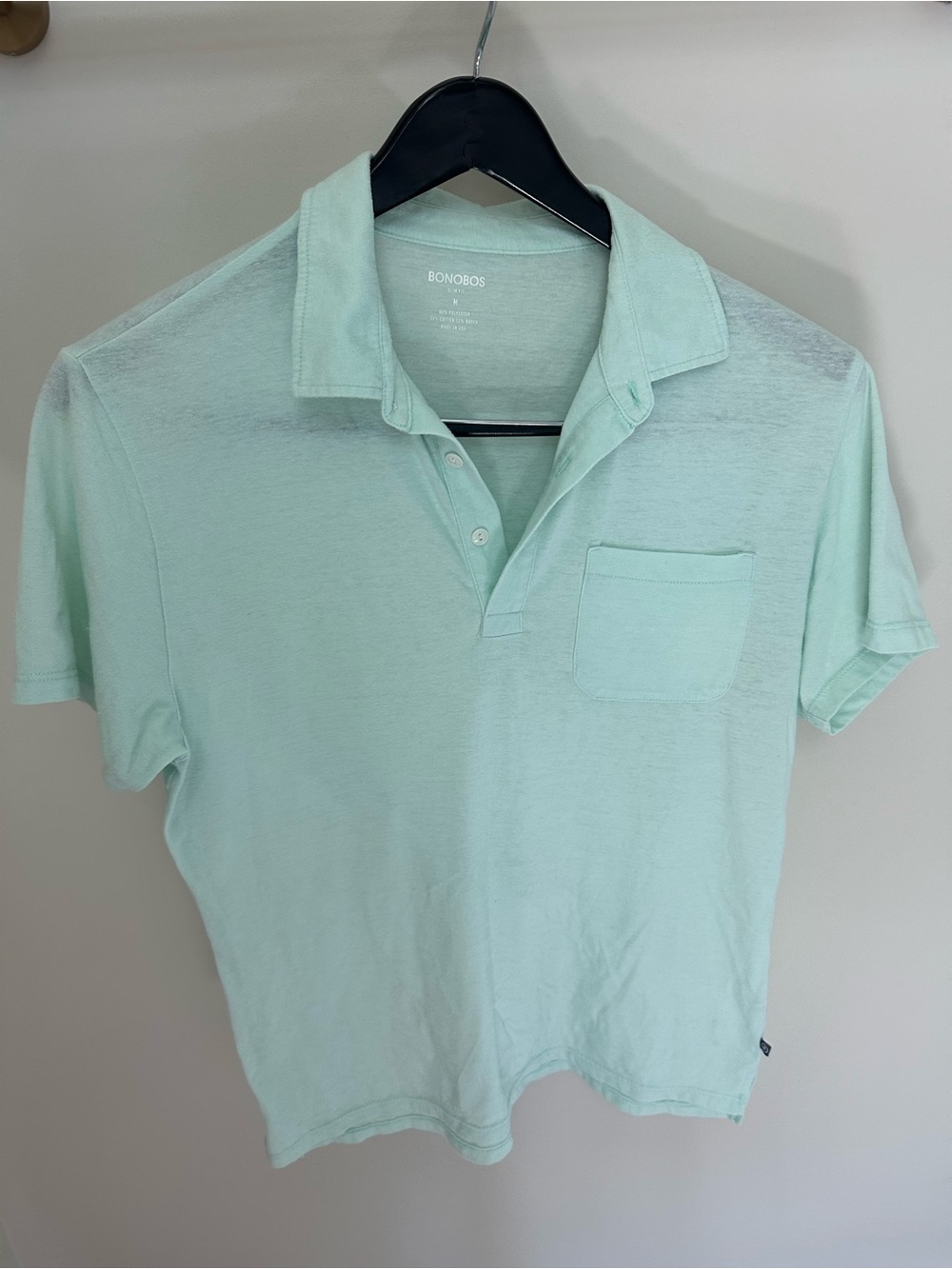 Bonobos Pale Mint Green Short Sleeve Pocket Polo